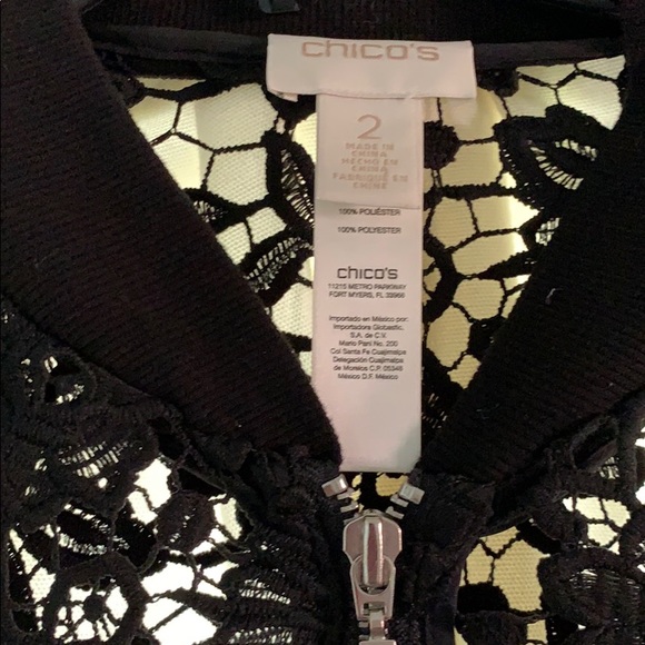 Chico’s black embroidered jacket - Picture 2 of 5